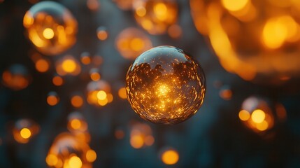 blur glow overlay background with glowing bokeh circles