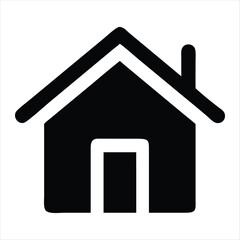home icon silhouette vector style