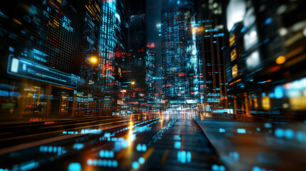 Fototapeta premium Futuristic ai technology transforming mental health startups in global healthcare trends urban holographic environment
