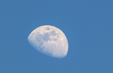 High Resolution shot of the rising Moon
