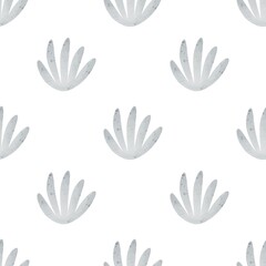 seamless pattern with cartoon plants. Colorful illustration flat style for kids. hand drawing. baby design for fabric, print, wrapper, textile