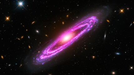 Fototapeta premium Exploring cosmic phenomena outer space astrophotography celestial environment wide-angle view galaxy concepts
