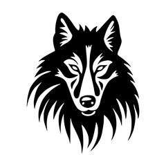 Wolf Head Tribal Vector Illustration