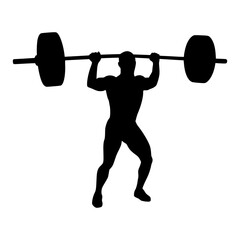 Weightlifting Silhouette - Fitness Strength
