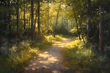 Obraz premium morning in the forest