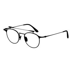 Elegant Glasses Silhouette - Minimalist Design