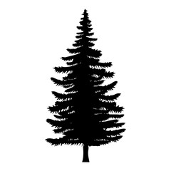 Obraz premium Silhouette Pine Tree Graphic Design