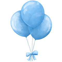 blue balloons with a ribbon © tanpimon