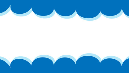 シンプルな青い雲のフレーム