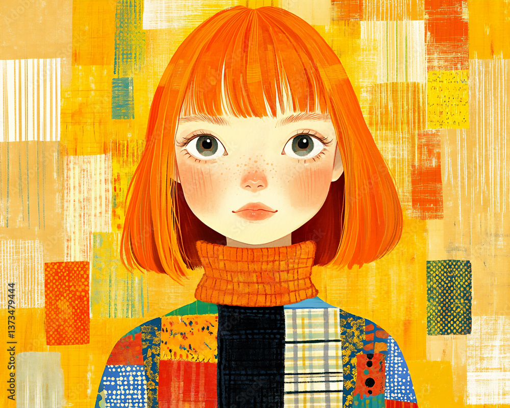 Poster patchwork and turtleneck,