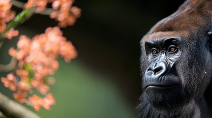 Fototapeta premium Majestic Silverback Gorilla Portrait African Wildlife Nature Photography