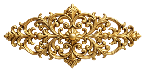 golden ornament on white background