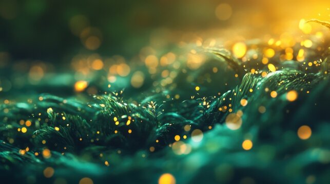 blur glow overlay background with soft glowing waves, high resolution, no blur, showcasing a calming energy, perfect for wellness or nature themes, ultra-detailed, sharp focus, glowing green and yello