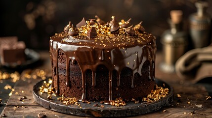 Decadent Chocolate Cake with Dripping Ganache