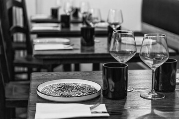 Cozy Spanish restaurant with classic wooden furniture and authentic Mediterranean decor