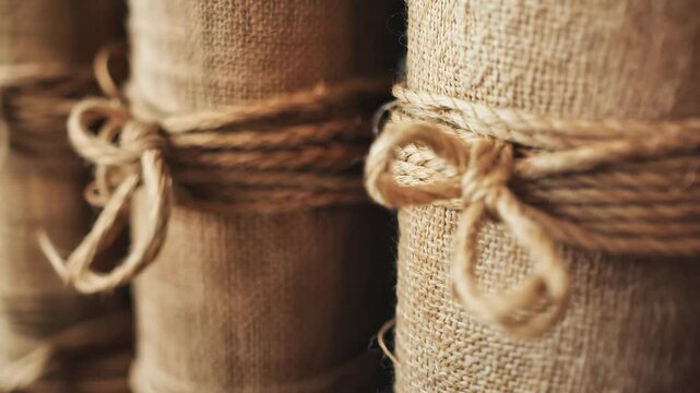 Eco Friendly Fashion Handmade Burlap and Twine Creations with Rustic Texture for Natural, Sustainable Style