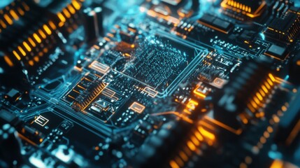 Obraz premium Quantum communication engineer developing secure communication systems with quantum encryption, futuristic lab with quantum computing setups and secure encryption models, Sci-Fi style