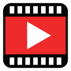 Fototapeta premium 動画 アイコン イラスト 赤