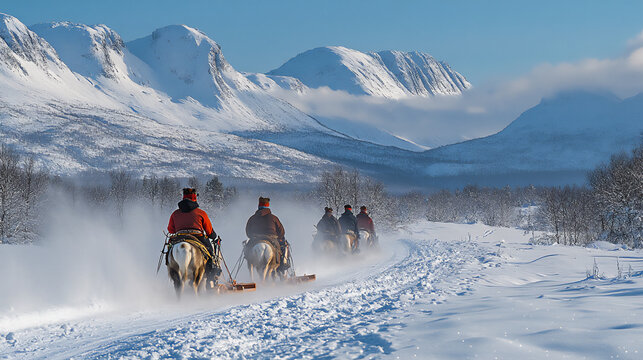  sami reindeer sledding,