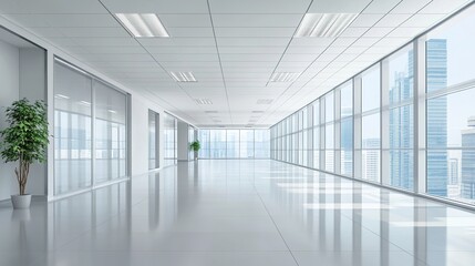 modern office corridor