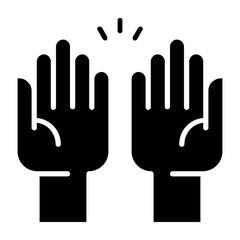 Obraz premium Hands Solid Style Icon