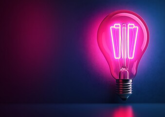 Neon Lightbulb Studio Shot