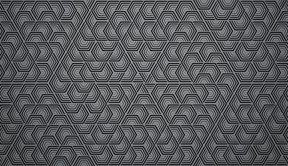 Abstract geometric pattern with stripes, lines. Seamless vector background. Gray and black ornament. Simple lattice graphic design