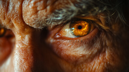 The look of an elderly man is filled with wisdom and experience of the days he has lived.