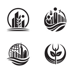 Vector icon set for web design and travel-themed illustrations
