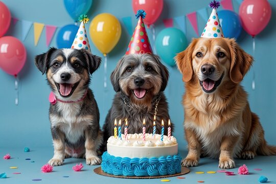 Loving Birthday Card Featuring Pets and a Photo Insert for a Joyful Celebration