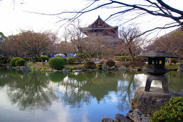 Naklejka premium 東寺 庭園 瓢箪池 京都市 南区 九条町