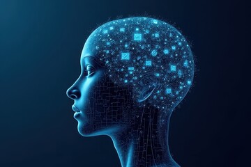 Obraz premium Advanced AI Technology Transforming Industries - Unique Perspective Showcasing Artificial Intelligence's Impact on Modern Society