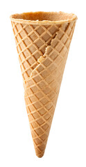 Empty Ice Cream Cone Studio Shot on Transparent Background, 8K Product Photography