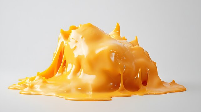 a melting and oozing chedar cheese. Generative AI