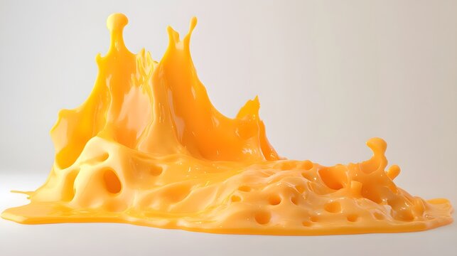a melting and oozing chedar cheese. Generative AI