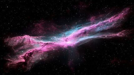 Obraz premium Cosmic Nebula Stellar Clouds Galaxy Space Background Astronomy Science Fiction Purpl