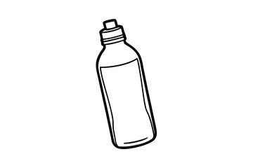 Line Art Drawing of a Spray Bottle, Plastic Container