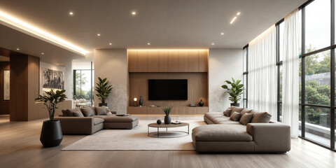 Smart Mocha Musse living space with personalized furniture settings, using machine learning to adapt each piece to the user's posture