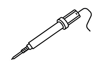 Soldering Iron Tool Electronic Circuit Repairing Equipment Line Art