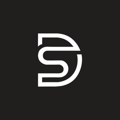 Alphabet letters icon logo SD vector template.