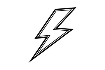 Bold Black Double Lightning Bolt Energy Power Flash Symbol Icon