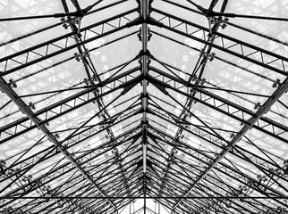 Roof construction Steel structure sling joint industrial Architecture details