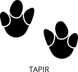 Animals footprints. Realistic Prints wildlife foot icon, bird paw, pets footstep silhouette, print hoofed feet. Cat, dog, wolf, chicken, horse and other illustrations.