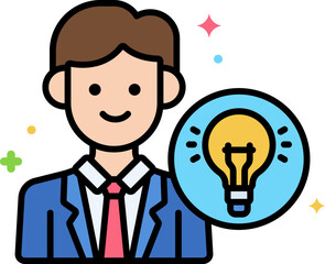 manager Illustration on a white background.