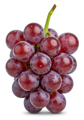 Fresh Red Grapes Isolated on White