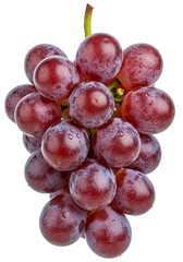 Fresh Red Grapes on White