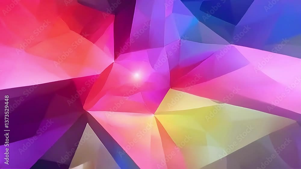 Poster abstract geometric background with dynamic light and vibrant color gradient