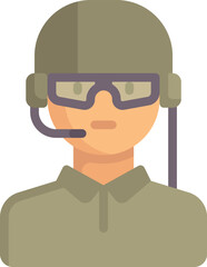 soldier Illustration on a white background.