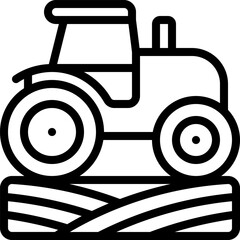 tractor Illustration on a white background.