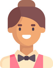 waitress Illustration on a white background.